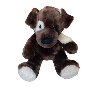 Build-A-Bear Fudge‎ Pup Plush Dog 10" Brown Cream Stuffed Animal Puppy Toy